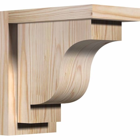 Ekena Millwork Newport Smooth Corbel w/Backplate, Douglas Fir, 5 1/2"W x 10"D x 10"H COR06X10X10NEW01SDF
